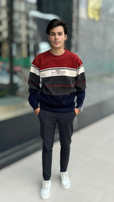 Mens imported red and blue lining  sweater